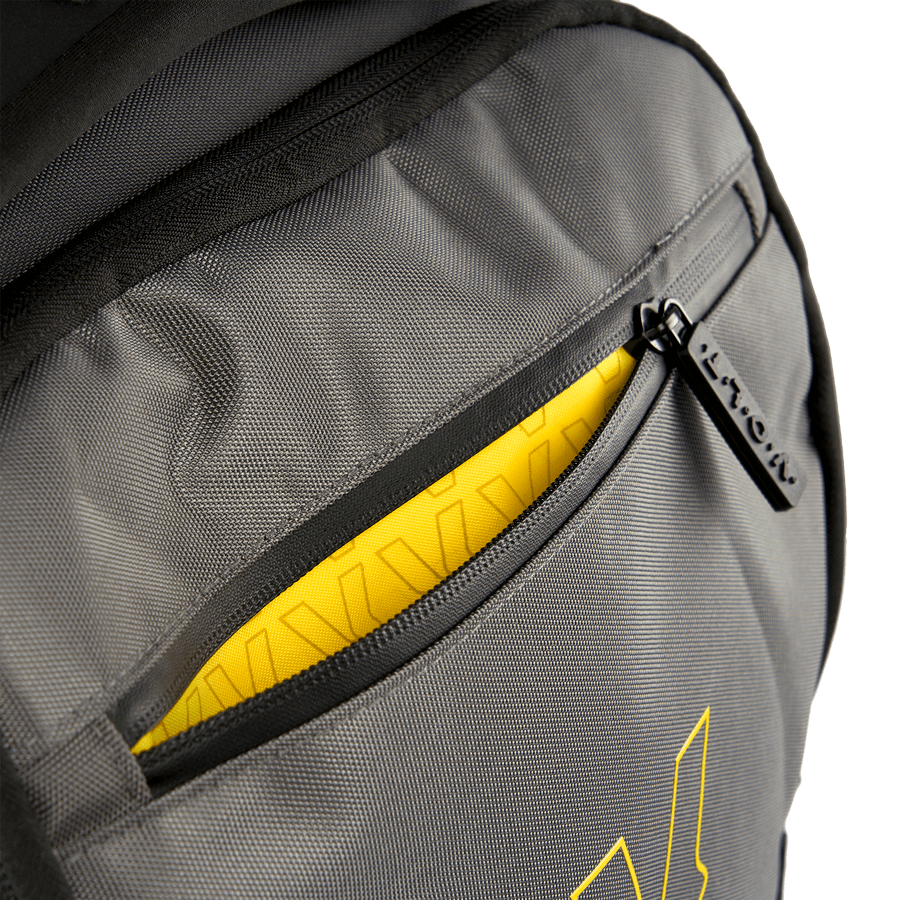 Close-up of the Volt Padel backpack side pocket.