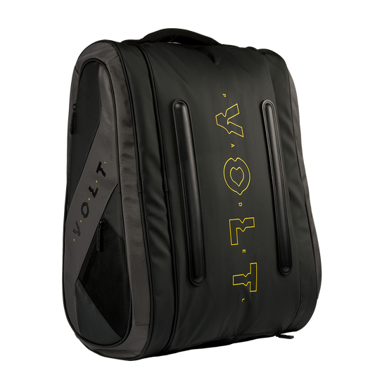 Back view of the Volt Padelbag Grey XL with padded straps for comfortable and ergonomic carrying.